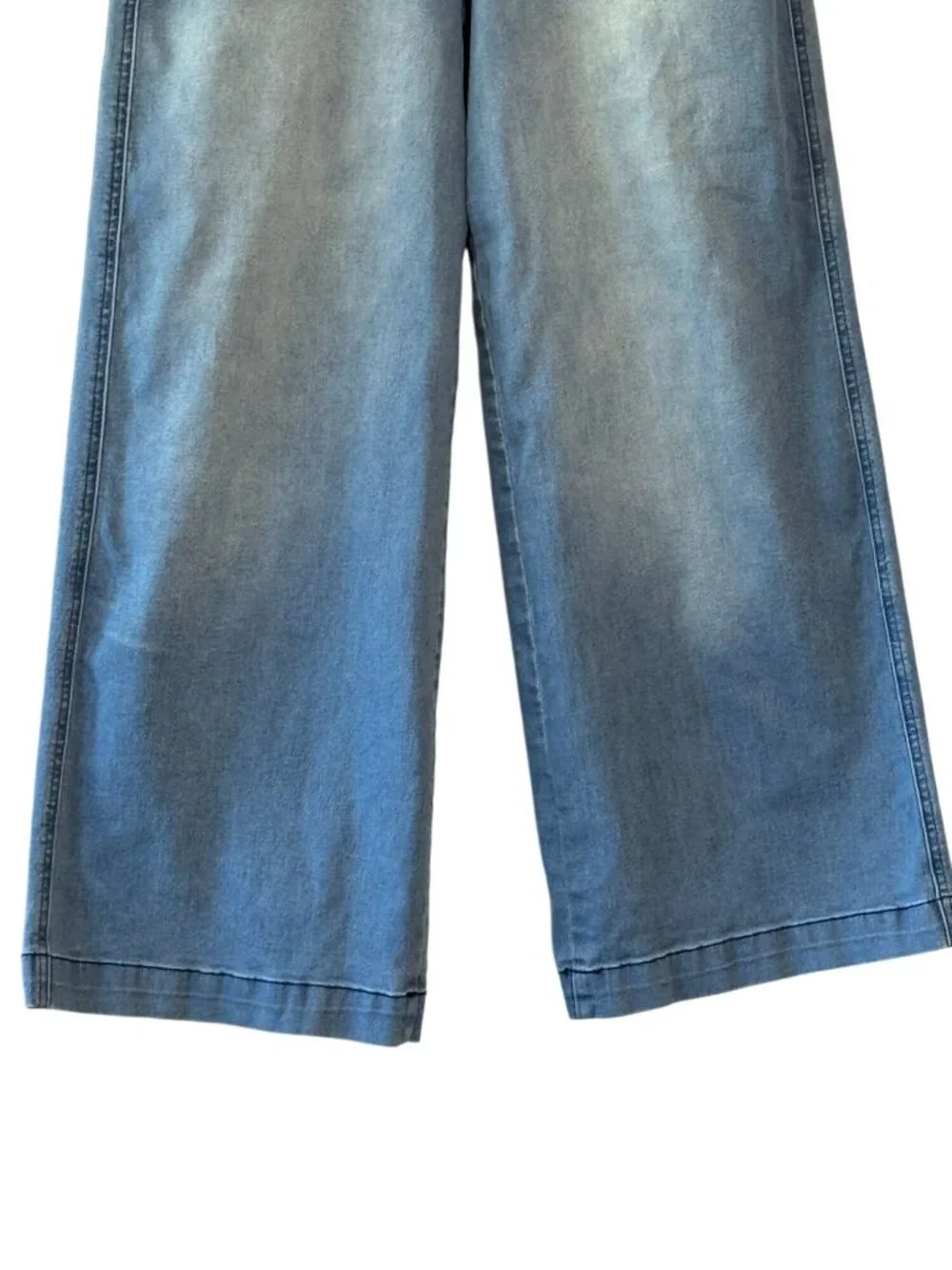 7th & Hudson Wide Leg Jeans Size 9 High Rise Blue Stretch Denim Wide Leg - Picture 3 of 10